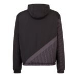 FENDI BLACK NYLON WINDBREAKER JACKET