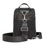 FENDI EYES STRIKE MINI LUNAR NEW YEAR BLACK FF JACQUARD ONE-SHOULDER BACKPACK