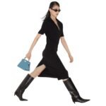 FENDI DRESS BLACK CADY