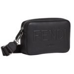 FENDI ROMA CAMERA CASE BLACK LEATHER BAG