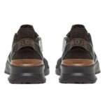 FENDI FLOW SNEAKERS BLACK LEATHER LOW-TOPS