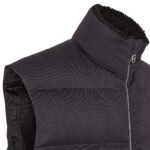 FENDI VEST BLACK WOOL TWILL GILET