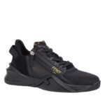FENDI FLOW SNEAKERS BLACK NYLON LOW TOPS