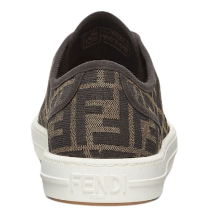 FENDI DOMINO FF JACQUARD FABRIC LOW-TOPS