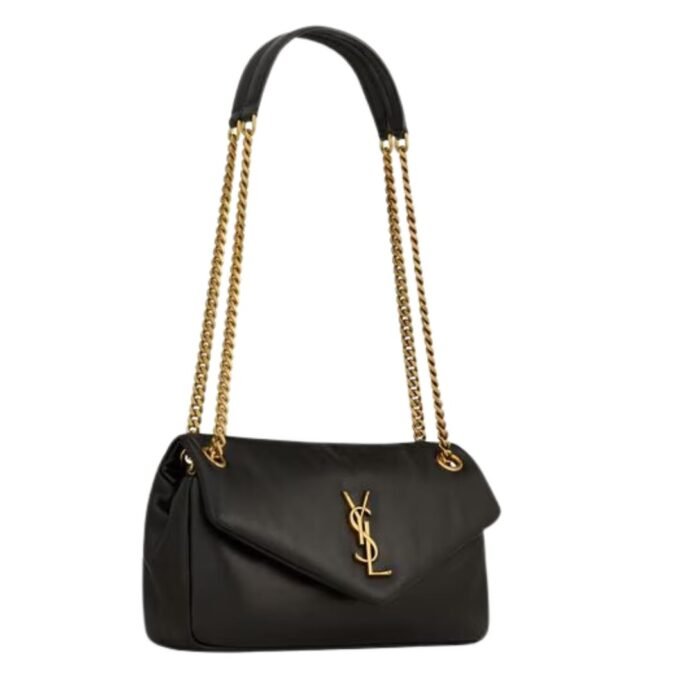 SAINT LAURENT CALYPSO SMALL IN PLUNGED LAMBSKIN