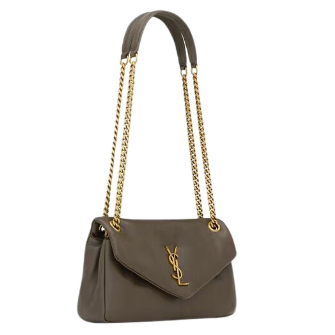 8 SAINT LAURENT CALYPSO SMALL IN PLUNGED LAMBSKIN