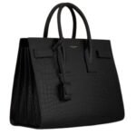 SAINT LAURENT SAC DE JOUR IN EMBOSSED CROCODILE LEATHER SMALL
