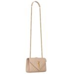 SAINT LAURENT ENVELOPE SMALL IN QUILTED GRAIN DE POUDRE EMBOSSED LEATHER