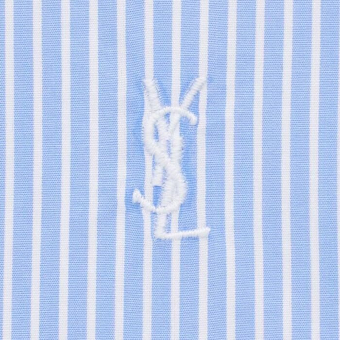 SAINT LAURENT CASSANDRE SHIRT IN STRIPED COTTON POPLIN