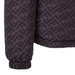 FENDI BLACK NYLON WINDBREAKER JACKET