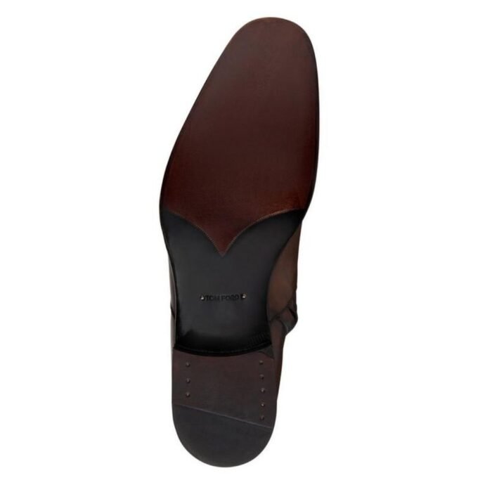 TOM FORD BURNISHED LEATHER EDGAR ZIP BOOT BRONZE