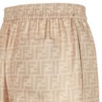 FENDI BEIGE FF SILK PANTS