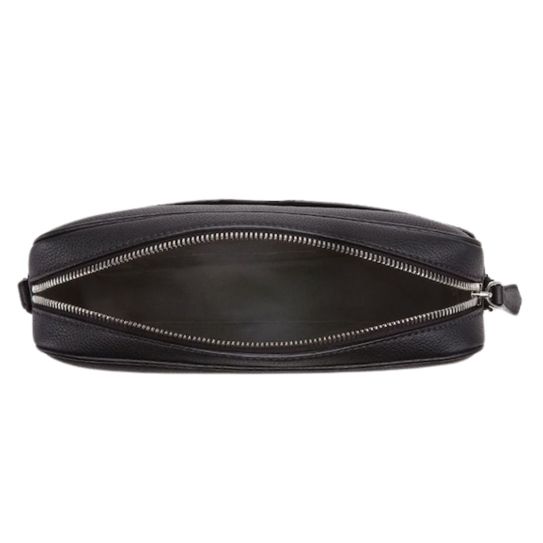 8 FENDI ROMA CAMERA CASE BLACK LEATHER BAG