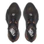 FENDI FLOW SNEAKERS BLACK LEATHER LOW-TOPS