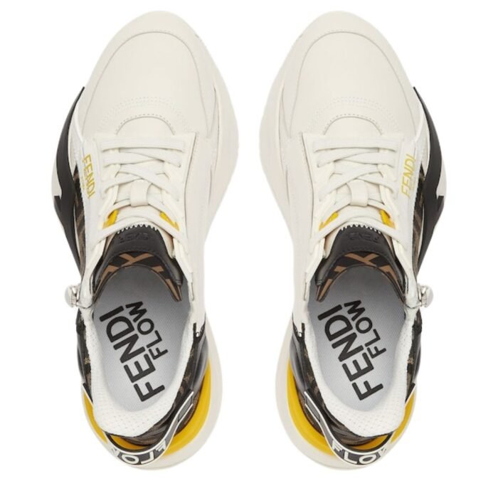 FENDI FLOW SNEAKERS LEATHER LOW-TOPS
