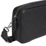 FENDI ROMA CAMERA CASE BLACK LEATHER BAG
