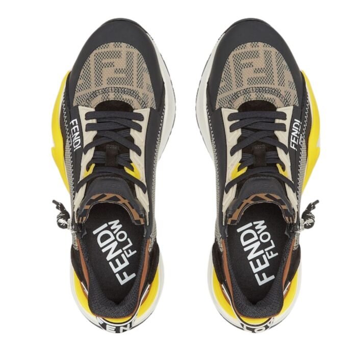 FENDI FLOW SNEAKERS FF LYCRA RUNNING SHOE