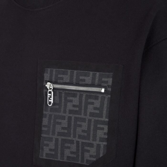 FENDI BLACK JERSEY SWEATSHIRT