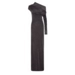 FENDI BLACK KNIT DRESS WITH METALLIC YARN