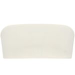 TOM FORD STRAPLESS BANDEAU WITH TONAL TF EMBROIDERED LOGO WHITE