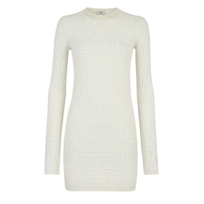 FENDI DARK PURSPLE FF SILK DRES
