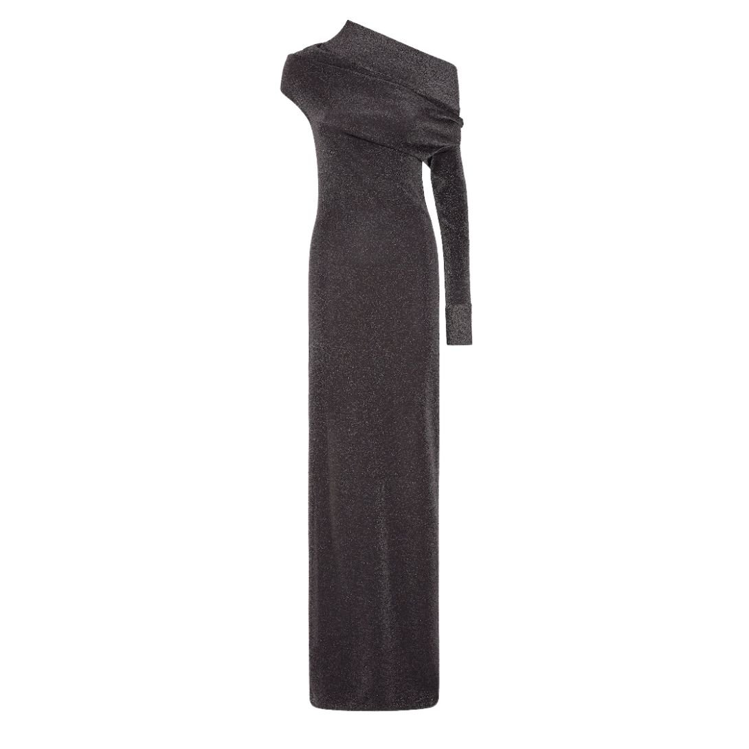 Untitled design FENDI BLACK KNIT DRESS WITH METALLIC YARN