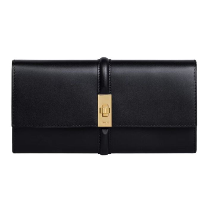 CELINE LARGE WALLET 16 IN SATINATED CALFSKIN LIGHT STONE