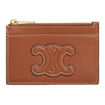 CELINE ZIPPED CARD HOLDER IN SMOOTH LAMBSKIN