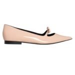 CELINE SUZY POINTY TOE BALLERINA IN PATENT CALFSKIN BLACK