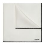 TOM FORD SATIN POCKET SQUARE BLACK