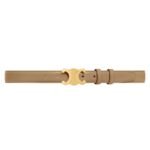 CELINE MEDIUM TRIOMPHE BELT IN TAURILLON LEATHER CAPPUCCINO
