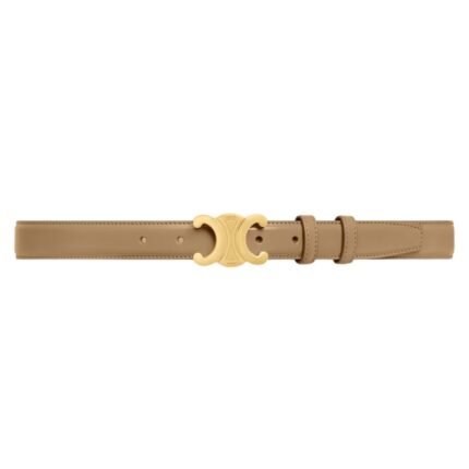 CELINE MEDIUM TRIOMPHE BELT IN TAURILLON LEATHER PEBBLE