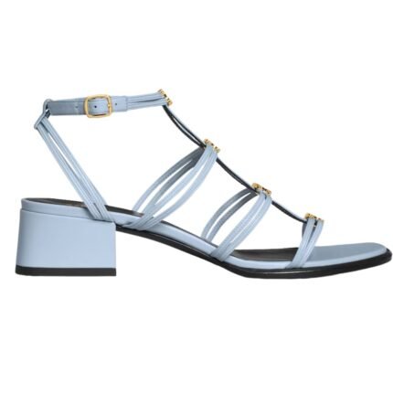 CELINE CLEMENCE MULTI TRIOMPHE SANDAL IN LAMBSKIN GLACIER