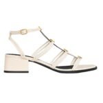 CELINE CLEMENCE MULTI TRIOMPHE SANDAL IN LAMBSKIN MILK
