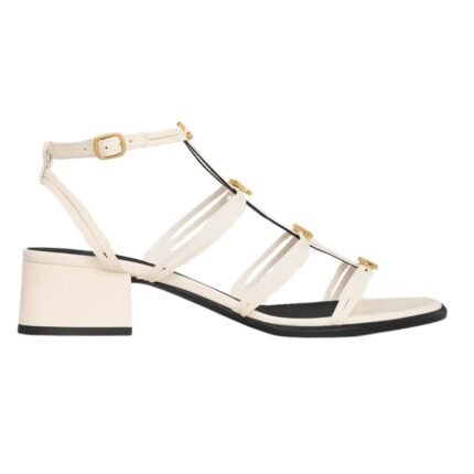 CELINE CLEMENCE MULTI TRIOMPHE SANDAL IN LAMBSKIN MILK