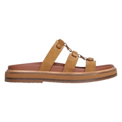 CELINE SLIDES TIPPI IN SUEDE CALFSKIN