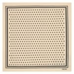 TOM FORD POLKA DOT SQUARE DESIGN POCKET SQUARE SILVER BLUE