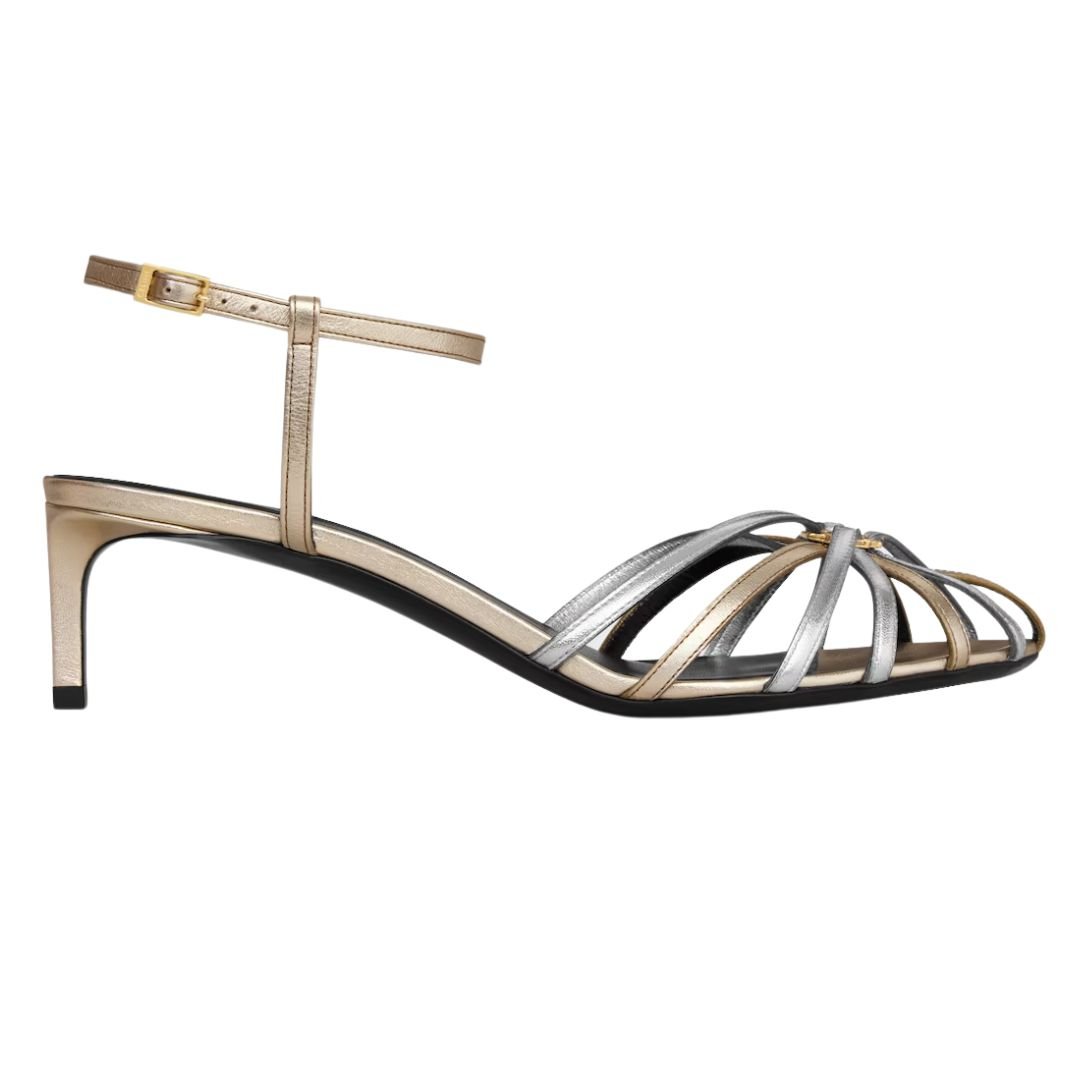 1 CELINE TRIOMPHE SANDAL IN LAMINATED CALFSKIN
