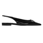 CELINE ALMA TRIOMPHE FLAT SLINGBACK IN GLOSSY CALFSKIN