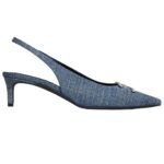 CELINE ALMA TRIOMPHE SLINGBACK IN DENIM BLUE