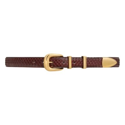 CELINE MEDIUM WESTERN BELT IN PYTHON BROWN