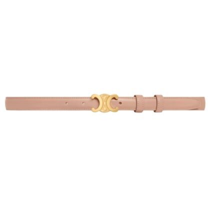 CELINE SMALL TRIOMPHE BELT IN TAURILLON LEATHER BLACK