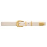 CELINE MEDIUM WESTERN BELT IN TAURILLON LEATHER PALE BEIGE
