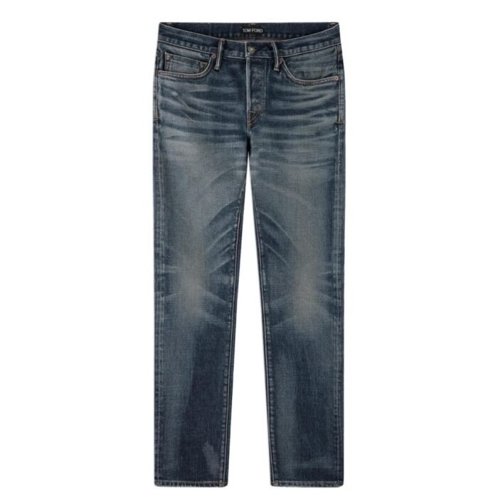 TOM FORD BLACK STRETCH STRAIGHT FIT DENIM