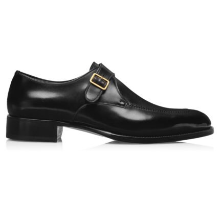 TOM FORD BURNISHED LEATHER TUDOR SINGLE MONK STRAP