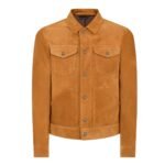 TOM FORD CASHMERE SUEDE WESTERN JACKET GOLD