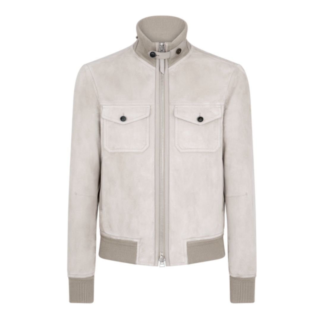 1 TOM FORD SUEDE CHEST POCKET BOMBER