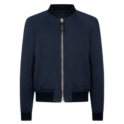 TOM FORD FLUID GABARDINE BOMBER NAVY