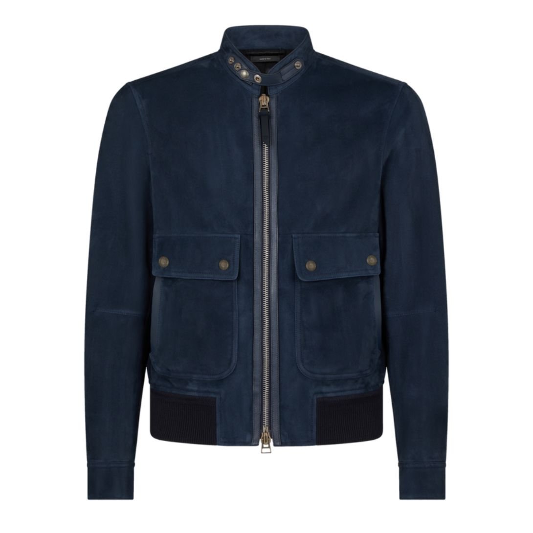 1 TOM FORD LIGHT SUEDE PILOT BLOUSON