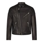 TOM FORD GRAIN LEATHER ZIP BIKER